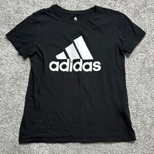Adidas Black Tee with White Logo